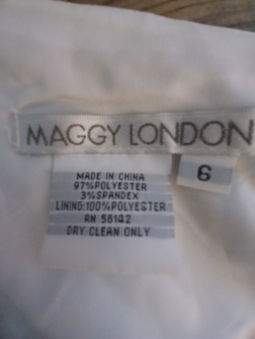 Maggy London White Pink Floral Midi Dress Back ZIip Sz 6 - Picture 6 of 9